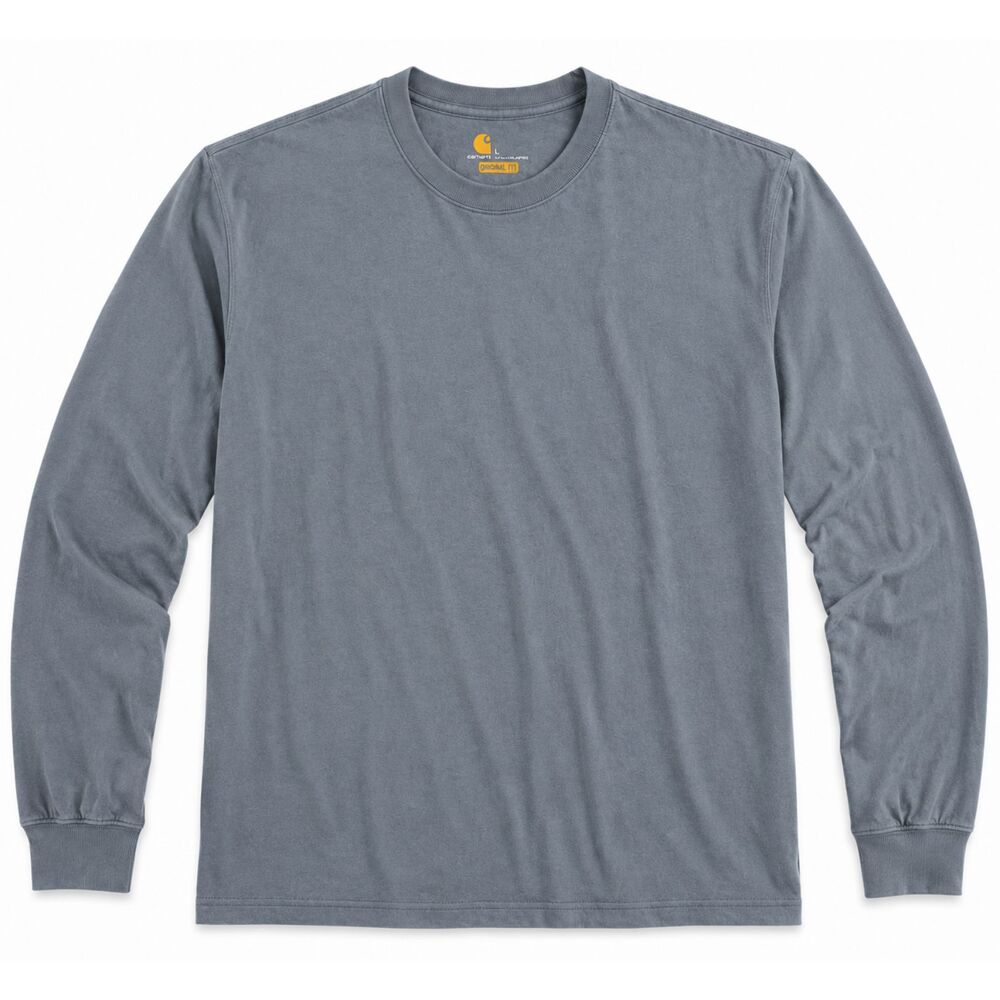 Carhartt Men's Gray Long Sleeve Pocket T Shirt Original Fit Large Workwear